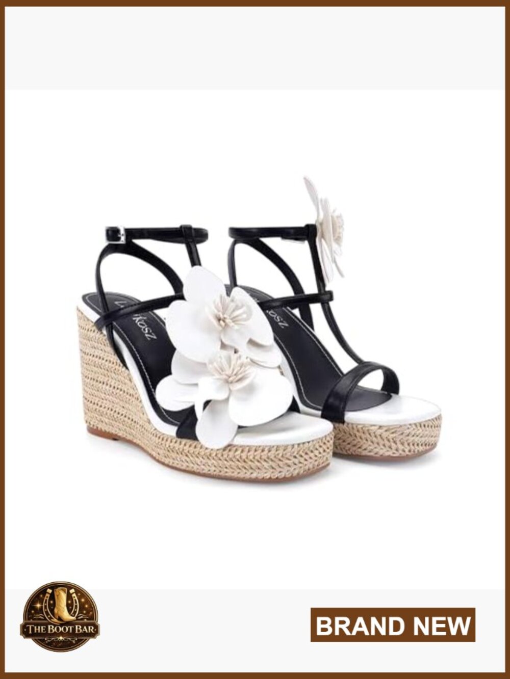 Floral Wedge Sandals with Ankle Strap, 3.94 Inch Heel, Dressy Wedding Shoes - Picture 4 of 7